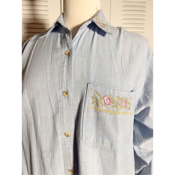 CC Blues | Women’s | Blouse | L | Cottage Core Embroidered Vintage Top - Picture 2 of 5